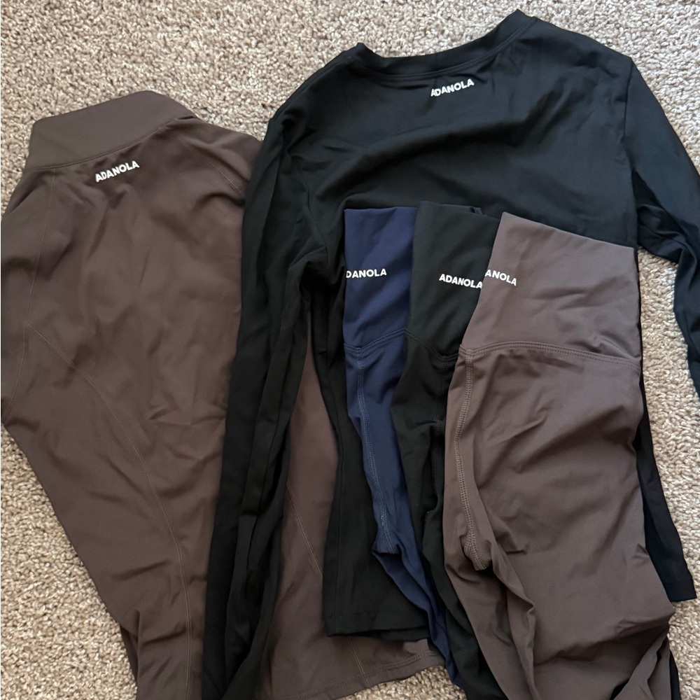 Adanola Active Set in Black, Brown, Navy